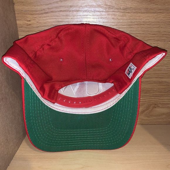 Vintage University of Wisconsin Badgers Split Bar The Game Snapback Hat RARE - Picture 4 of 8
